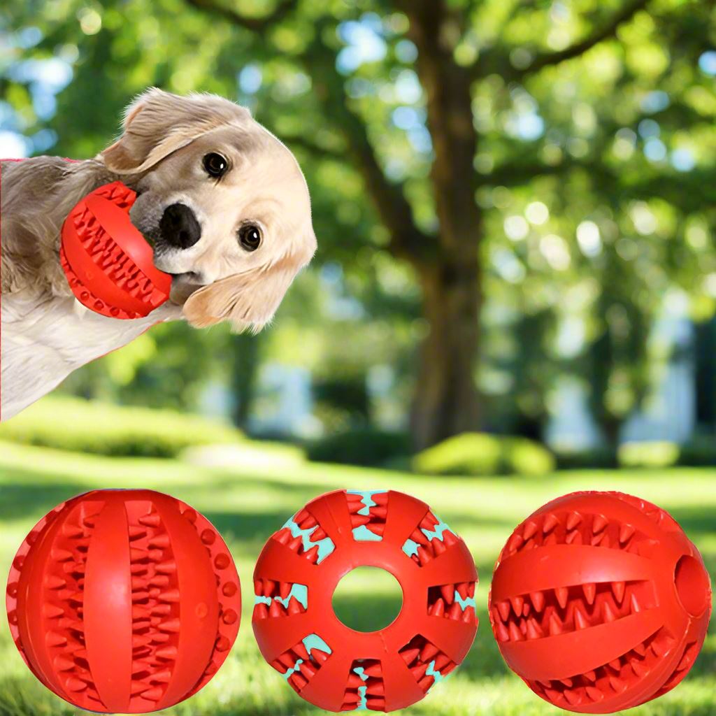 La Balle Interactive - DogToyBall™ - Rouge - Royaume des Chiens