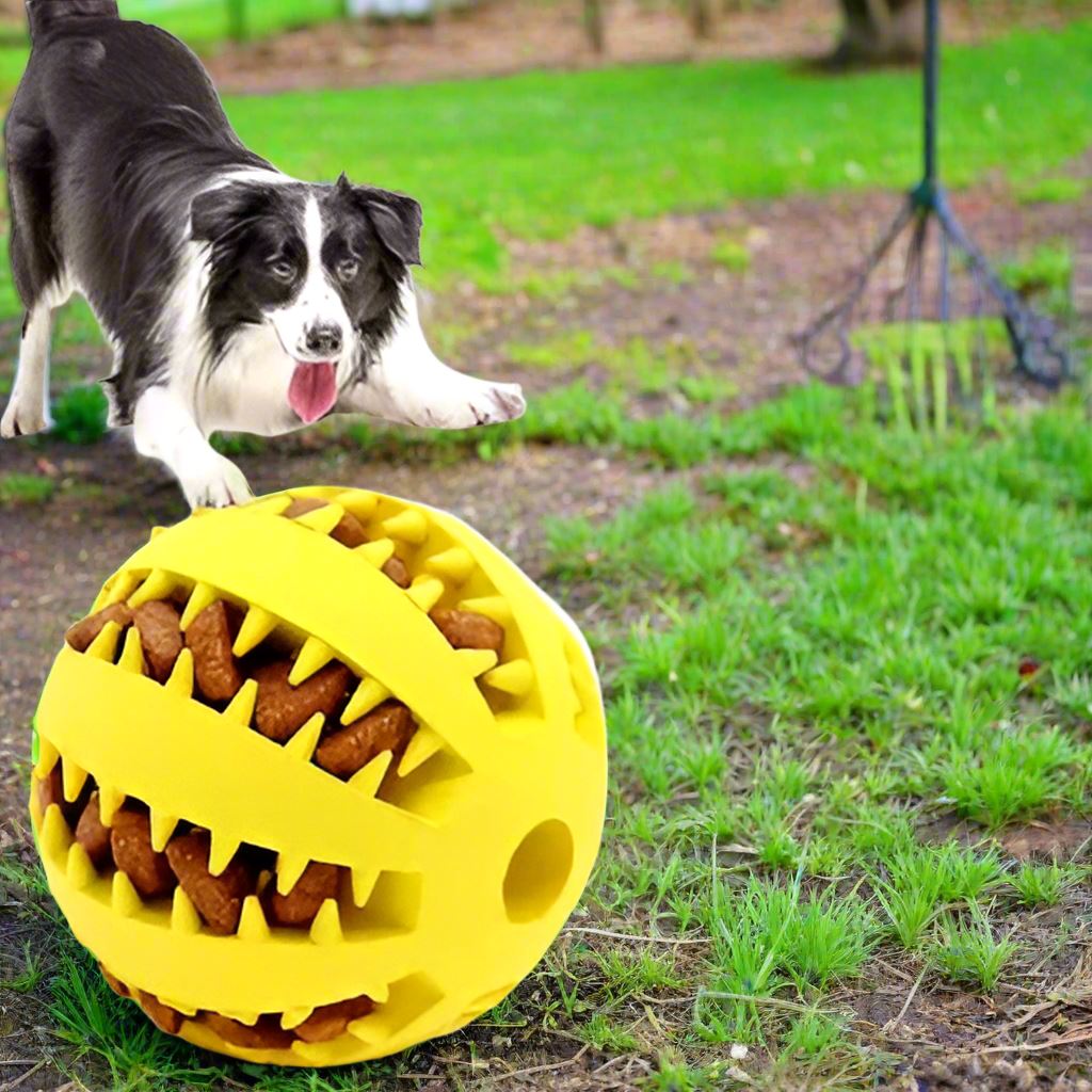 La Balle Interactive - DogToyBall™ - Jaune - Royaume des Chiens