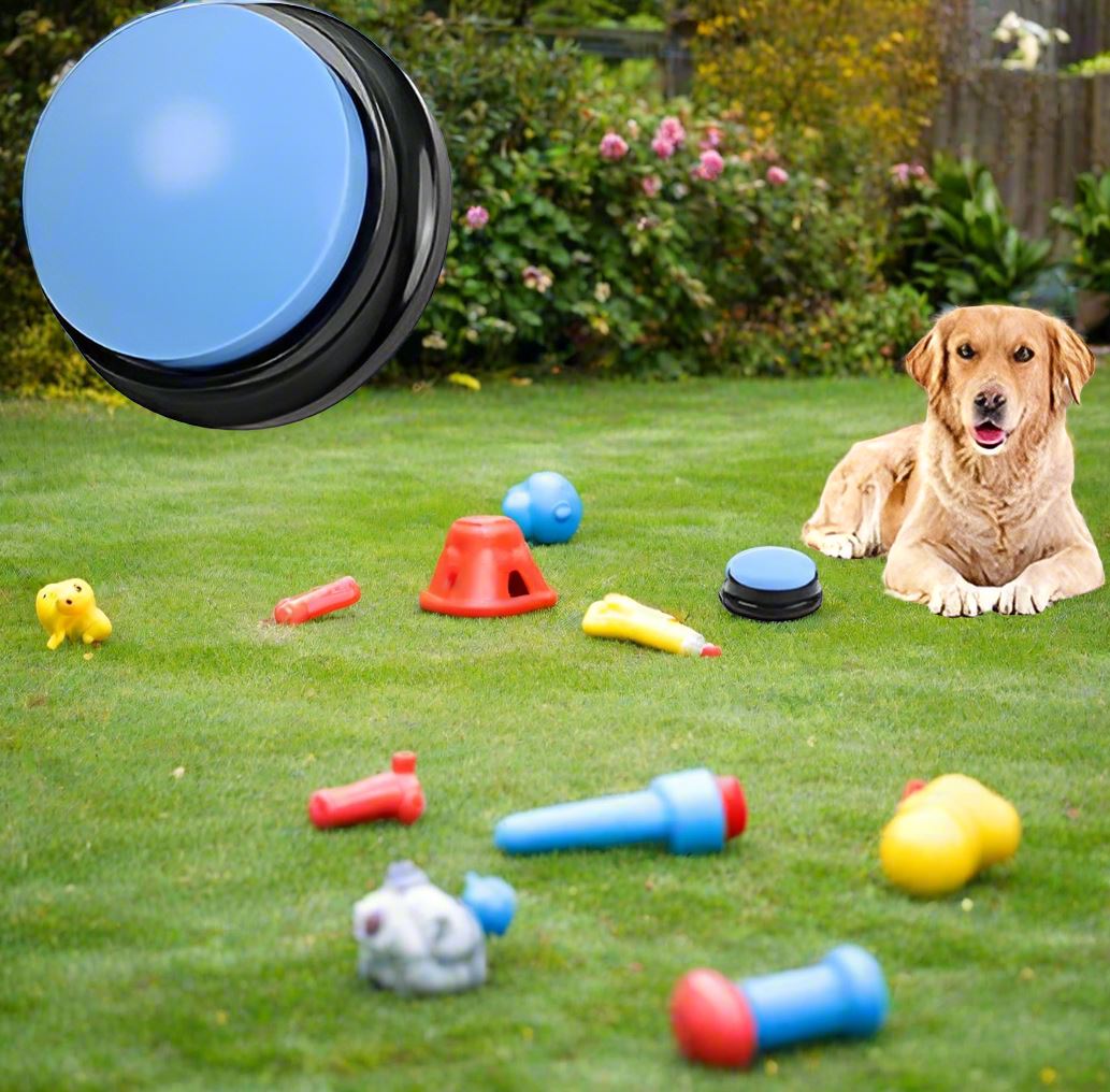 Buzzer d'entraînement - ChienParlant™ - Bleu Clair - Royaume des Chiens