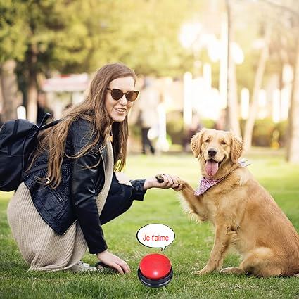 Buzzer d'entraînement - ChienParlant™ - Rouge - Royaume des Chiens