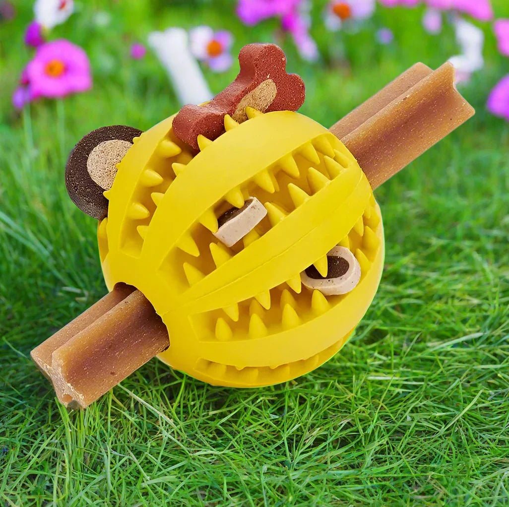 La Balle Interactive - DogToyBall™ - Jaune - Royaume des Chiens